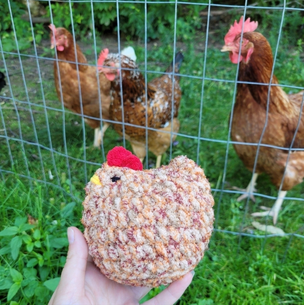 One Handmade Crochet Chicken | Multiple Colors To Choose From! - Picture 2 of 3